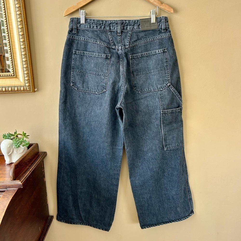 Closed Leyton Ultra High-Rise Cropped Wide-Leg Carpenter Jeans Gray Grey Sz 28 - Picture 6 of 16